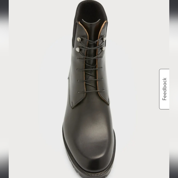 NWT$1,245 Louboutin Trapman Lace-up Black Leather Combat Boot Sz 42.5 (US 9.5) - Picture 8 of 17